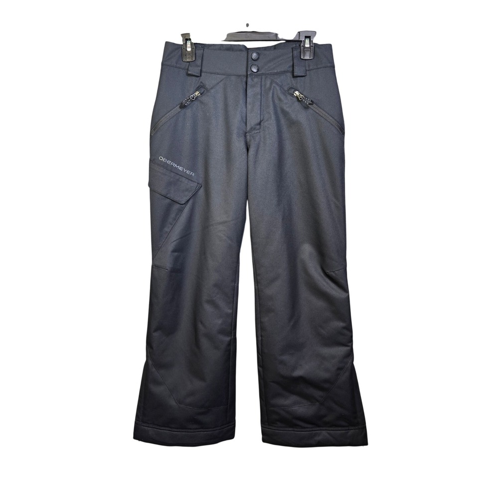Obermeyer Ski Pants Teen L 14-16 Black Extended Wear System Insulated Snow Pants